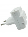 Tradineur - Ladrón simple con 3 tomas planas, adaptador sencillo, enchufe múltiple de pared para oficina, hogar, 10A 250V, máx.