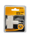 Tradineur - Ladrón simple con 3 tomas planas, adaptador sencillo, enchufe múltiple de pared para oficina, hogar, 10A 250V, máx.