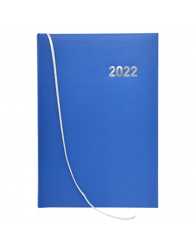 Agenda diaria 2022 de 12 meses, enero a diciembre, tapa acolchada y cinta marcapáginas, planificador anual de tareas, 21,2 x 15
