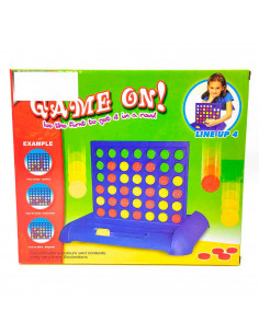 Tradineur - Juego de 4 en raya, 2 jugadores, juego de mesa tradicional, familiar, juego de viaje portátil para adultos y niños a