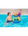 Tradineur - Canasta de baloncesto hinchable con pelota para piscina, juego de basket flotante, deportes acuáticos, familia, amig