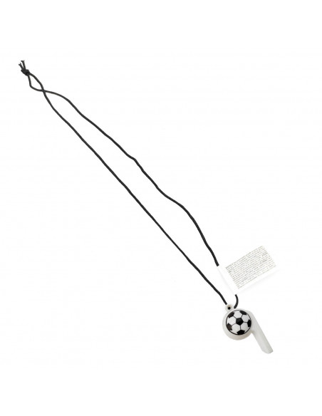Solmar - Silbato de juguete de pvc para niños, diseño balón de fútbol, 5 x 3 cm, cuerda larga, partido fútbol infantil, arbitraj Solmar - Silbato de juguete de pvc para niños, diseño balón de fútbol, 5 x 3 cm, cuerda larga, partido fútbol infantil, arbitraj