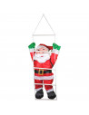 Muñeco de papá noel con escalera, 90 cm, cuerda para colgar de la ventana, balcón, árbol de navidad, decoración navideña de inte