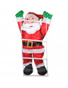 Muñeco de papá noel con escalera, 90 cm, cuerda para colgar de la ventana, balcón, árbol de navidad, decoración navideña de inte