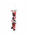 Set 2 muñecos de papá noel con escalera, 133 cm, santa claus con cuerda para colgar de la ventana, balcón, árbol de navidad, dec