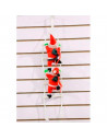 Set 2 muñecos de papá noel con escalera, 133 cm, santa claus con cuerda para colgar de la ventana, balcón, árbol de navidad, dec
