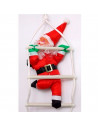 Set 3 muñecos de papá noel con escalera, 95 cm, santa claus con cuerda para colgar de la ventana, balcón, árbol de navidad, deco