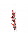 Set de 3 muñecos de papá noel con escalera, 106 cm, santa claus con cuerda para colgar de la ventana, balcón, árbol de navidad,