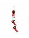 Set de 3 muñecos de papá noel con escalera, 106 cm, santa claus con cuerda para colgar de la ventana, balcón, árbol de navidad,