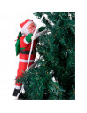 Set de 3 muñecos de papá noel con escalera, 106 cm, santa claus con cuerda para colgar de la ventana, balcón, árbol de navidad,