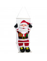Muñeco papá noel con escalera, 62 cm, santa claus con cuerda para colgar de la ventana, balcón, árbol de navidad, decoración nav