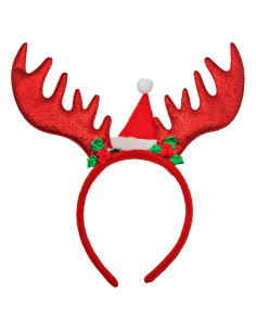 Diadema de reno con cuernos, cinta, aro, tocado navideño para el cabello, pelo, gorro de fiesta, navidad, adultos, color aleator