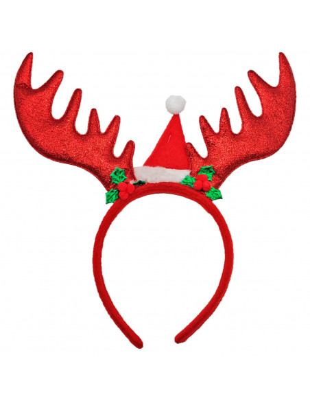 Diadema de reno con cuernos, cinta, aro, tocado navideño para el cabello, pelo, gorro de fiesta, navidad, adultos, color aleator