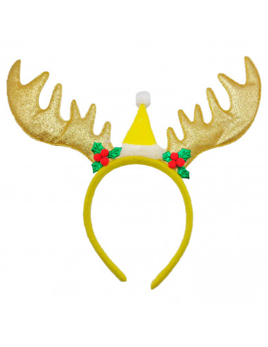 Diadema de reno con cuernos, cinta, aro, tocado navideño para el cabello, pelo, gorro de fiesta, navidad, adultos, color aleator