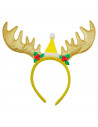 Diadema de reno con cuernos, cinta, aro, tocado navideño para el cabello, pelo, gorro de fiesta, navidad, adultos, color aleator