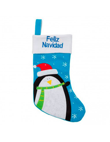 Tradineur - Calcetín de navidad para regalos, saco decoración navideña para colgar de la pared, chimenea, escaleras, árbol de na