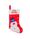 Tradineur - Calcetín de navidad para regalos, saco decoración navideña para colgar de la pared, chimenea, escaleras, árbol de na