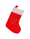 Tradineur - Calcetín navideño para regalos, saco decoración de navidad para colgar de pared, chimenea, escaleras, árbol, 37 x 23