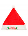 Tradineur - Gorro de papá noel, sombrero santa klaus tradicional, accesorio navideño, fiestas, celebraciones, navidad, unisex, a