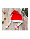 Tradineur - Gorro de mamá noel con trenzas, sombrero santa claus tradicional, accesorio navideño, fiesta, celebración, navidad,