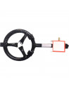 Tradineur - Aro paellero esmaltado gas butano negro 20 cm. Quemador de gas para paellas, hornillo paellero plano