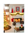 Tradineur - Abeto decorativo, árbol de navidad artificial en miniatura, mesa, repisa, ventana, decoración navideña del hogar, co