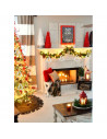 Tradineur - Set 2 abetos colgantes, accesorio decorativo para colgar del árbol de navidad, decoración navideña del hogar, blanco