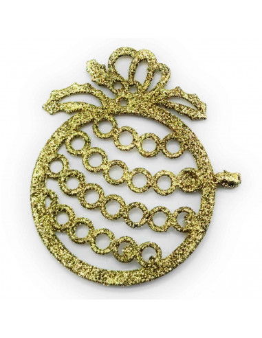 Tradineur - Set 2 colgantes, forma de bola, accesorio decorativo para colgar del árbol navidad, decoración navideña del hogar, d