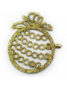 Tradineur - Set 2 colgantes, forma de bola, accesorio decorativo para colgar del árbol navidad, decoración navideña del hogar, d
