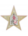 Tradineur - Figura decorativa navideña, estrella/abeto de madera, mesa, repisa, chimenea, decoración navidad, hogar, 17/16 cm, m