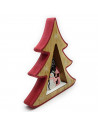 Tradineur - Figura decorativa navideña, estrella/abeto de madera, mesa, repisa, chimenea, decoración navidad, hogar, 17/16 cm, m