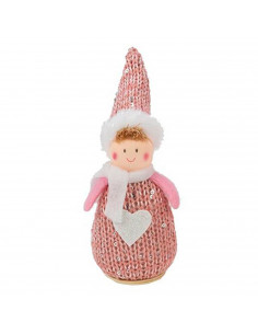 Tradineur - Muñeco de felpa navideño decorativo para mesas, estanterías, repisas, chimeneas, decoración navidad, hogar, 11 cm, m