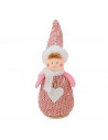 Tradineur - Muñeco de felpa navideño decorativo para mesas, estanterías, repisas, chimeneas, decoración navidad, hogar, 11 cm, m
