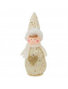 Tradineur - Muñeco de felpa navideño decorativo para mesas, estanterías, repisas, chimeneas, decoración navidad, hogar, 11 cm, m