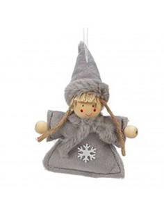 Tradineur - Muñeco colgante de felpa para colocar en árbol de navidad, muebles, estanterías, ventanas, decoración navideña, hoga