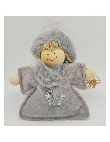 Tradineur - Muñeco colgante de felpa para colocar en árbol de navidad, muebles, estanterías, ventanas, decoración navideña, hoga