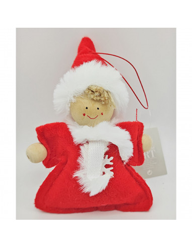 Tradineur - Muñeco colgante de felpa para colocar en árbol de navidad, muebles, estanterías, ventanas, decoración navideña, hoga