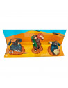 Set de 3 figuras de campesinos para belén navideño, durexina, figuras decorativas nacimiento, pesebre, decoración navidad, 10 cm