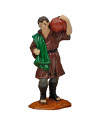 Set de 3 figuras de campesinos para belén navideño, durexina, figuras decorativas nacimiento, pesebre, decoración navidad, 10 cm
