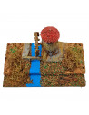 Tradineur - Molino para belén navideño, corcho y resina, figura para nacimiento, pesebre, navidad, decoración tradicional 9 x 15
