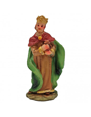 Tradineur - Reyes magos adorando para belén navideño, durexina, figuras decorativas nacimiento, pesebre, navidad, decoración tra