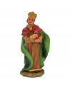 Tradineur - Reyes magos adorando para belén navideño, durexina, figuras decorativas nacimiento, pesebre, navidad, decoración tra