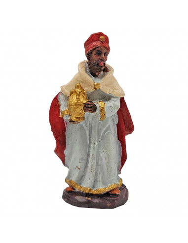 Tradineur - Reyes magos adorando para belén navideño, durexina, figuras decorativas nacimiento, pesebre, navidad, decoración tra