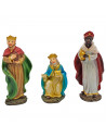 Tradineur - Reyes magos para belén navideño, durexina, figuras decorativas nacimiento, pesebre, navidad, decoración tradicional,