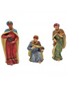 Tradineur - Reyes magos de marmolina para belén navideño, figuras decorativas nacimiento, pesebre, navidad, decoración tradicion