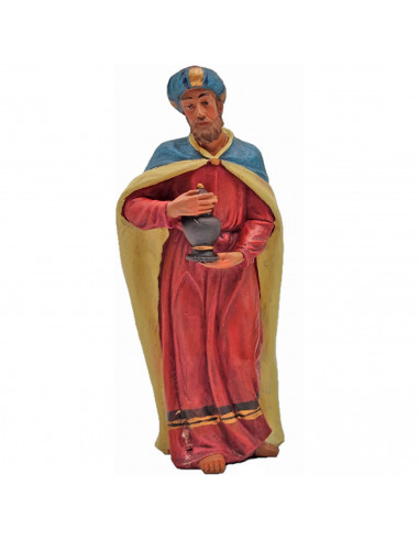 Tradineur - Reyes magos de marmolina para belén navideño, figuras decorativas nacimiento, pesebre, navidad, decoración tradicion