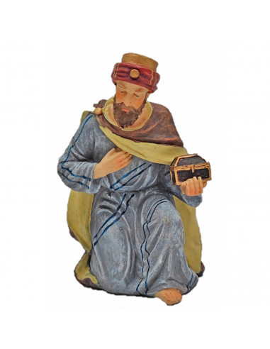 Tradineur - Reyes magos de marmolina para belén navideño, figuras decorativas nacimiento, pesebre, navidad, decoración tradicion