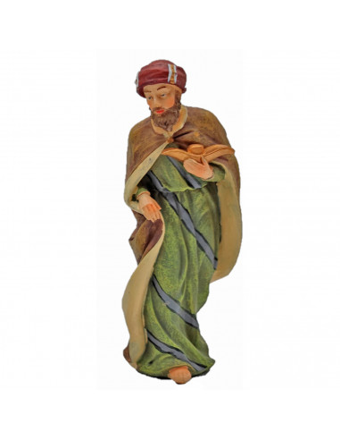 Tradineur - Reyes magos de marmolina para belén navideño, figuras decorativas nacimiento, pesebre, navidad, decoración tradicion