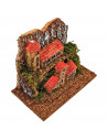 Tradineur - Pueblo de montaña para belén navideño, resina y corcho, monasterios, edificios decorativos nacimiento, pesebre, navi