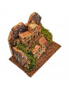 Tradineur - Pueblo de montaña para belén navideño, resina y corcho, monasterios, edificios decorativos nacimiento, pesebre, navi